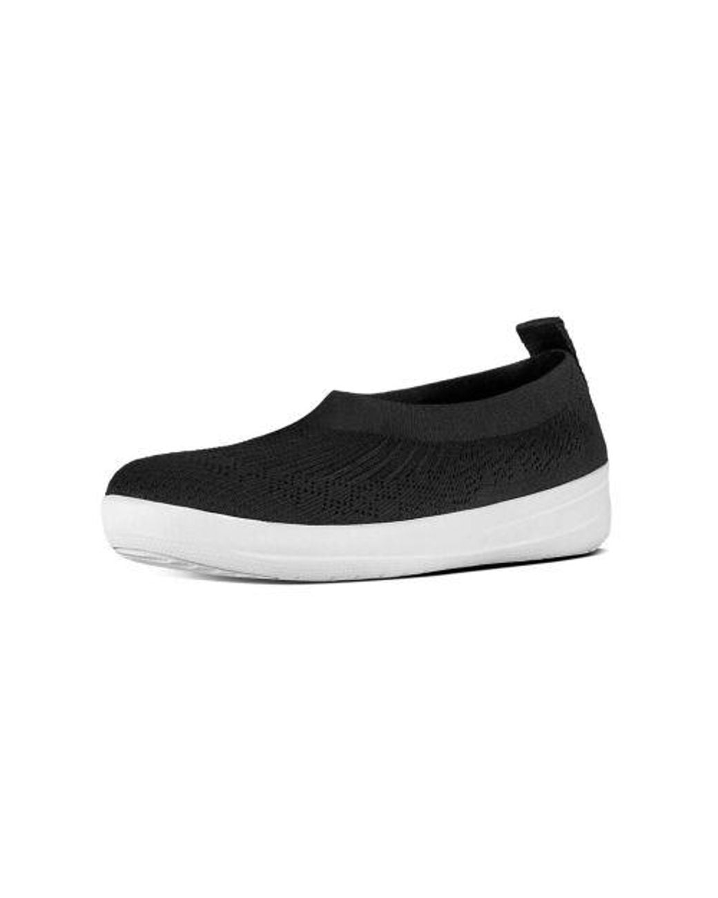 Fitflop Black Uberknit Slip-On Ballerina Pump