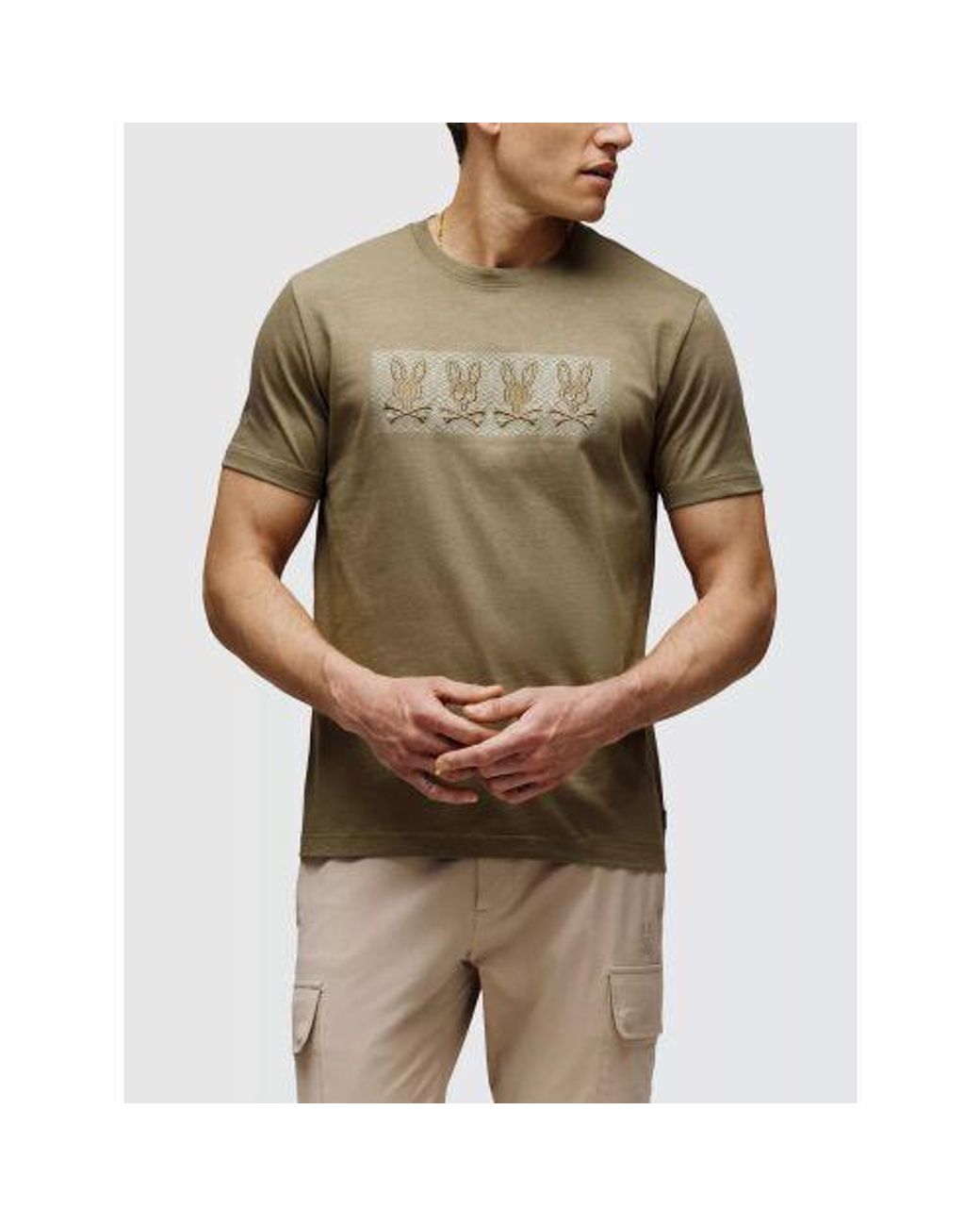 Psycho Bunny Brown Dusky Costello Graphic T-Shirt for men