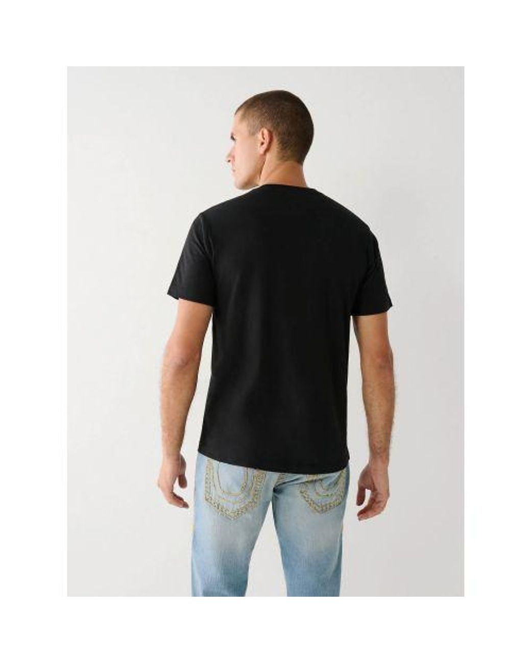 True Religion Black Jet True Logo T-Shirt for men