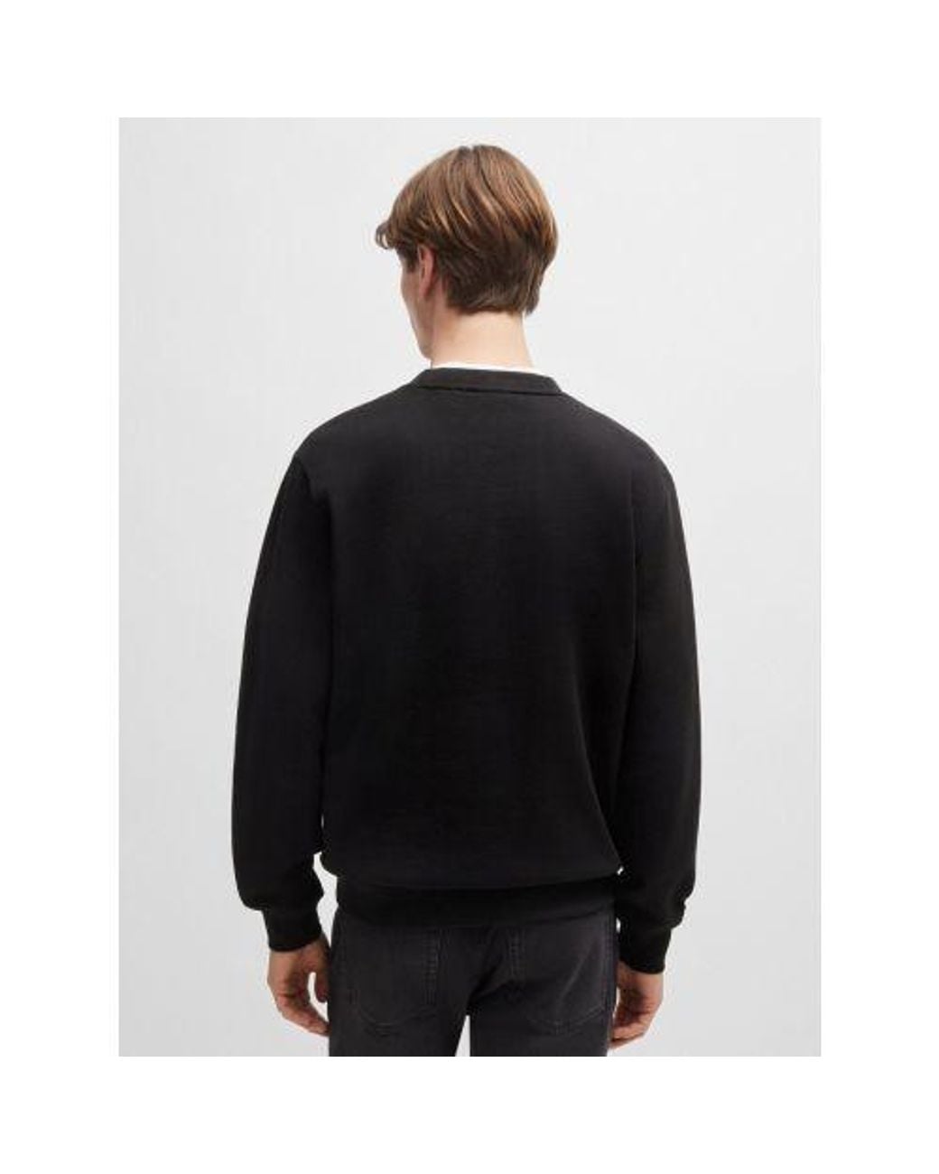 HUGO Black Dem Crew Neck Sweatshirt for men