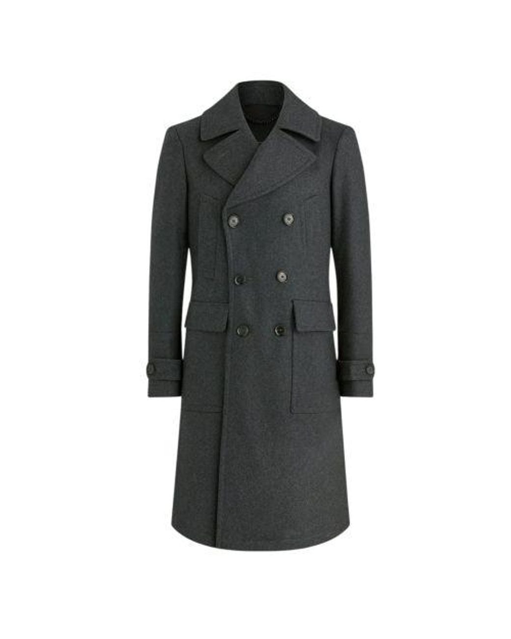 Belstaff Black Dark Charcoal Milford Peacoat for men