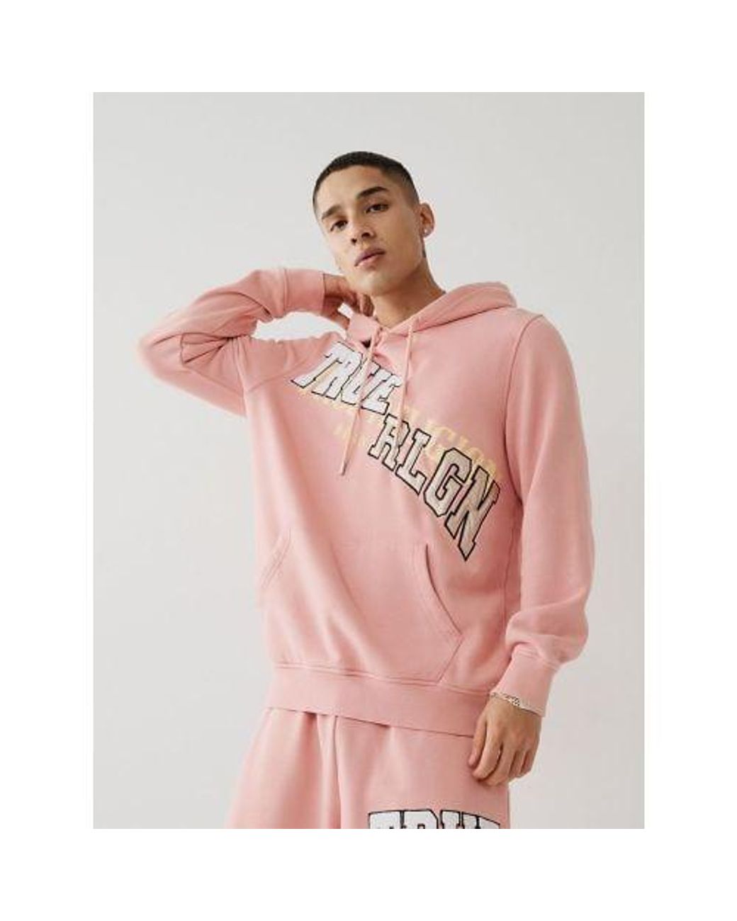 Pink pullover hoodie discount