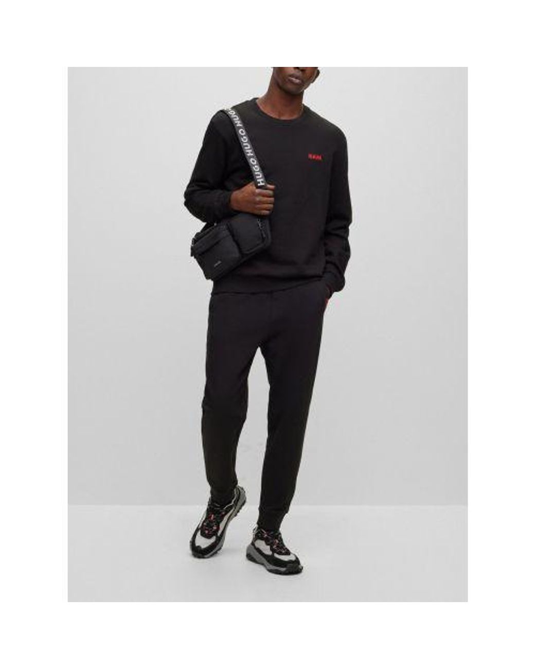 HUGO Black Drick194 Crew Neck Sweatshirt for men
