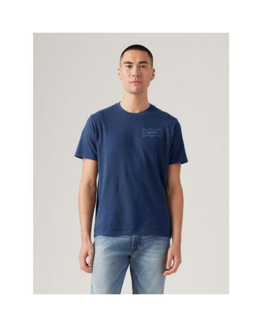 Levi's Blue Srt 17 Blazer Graphic Print Crew Neck T-Shirt for men