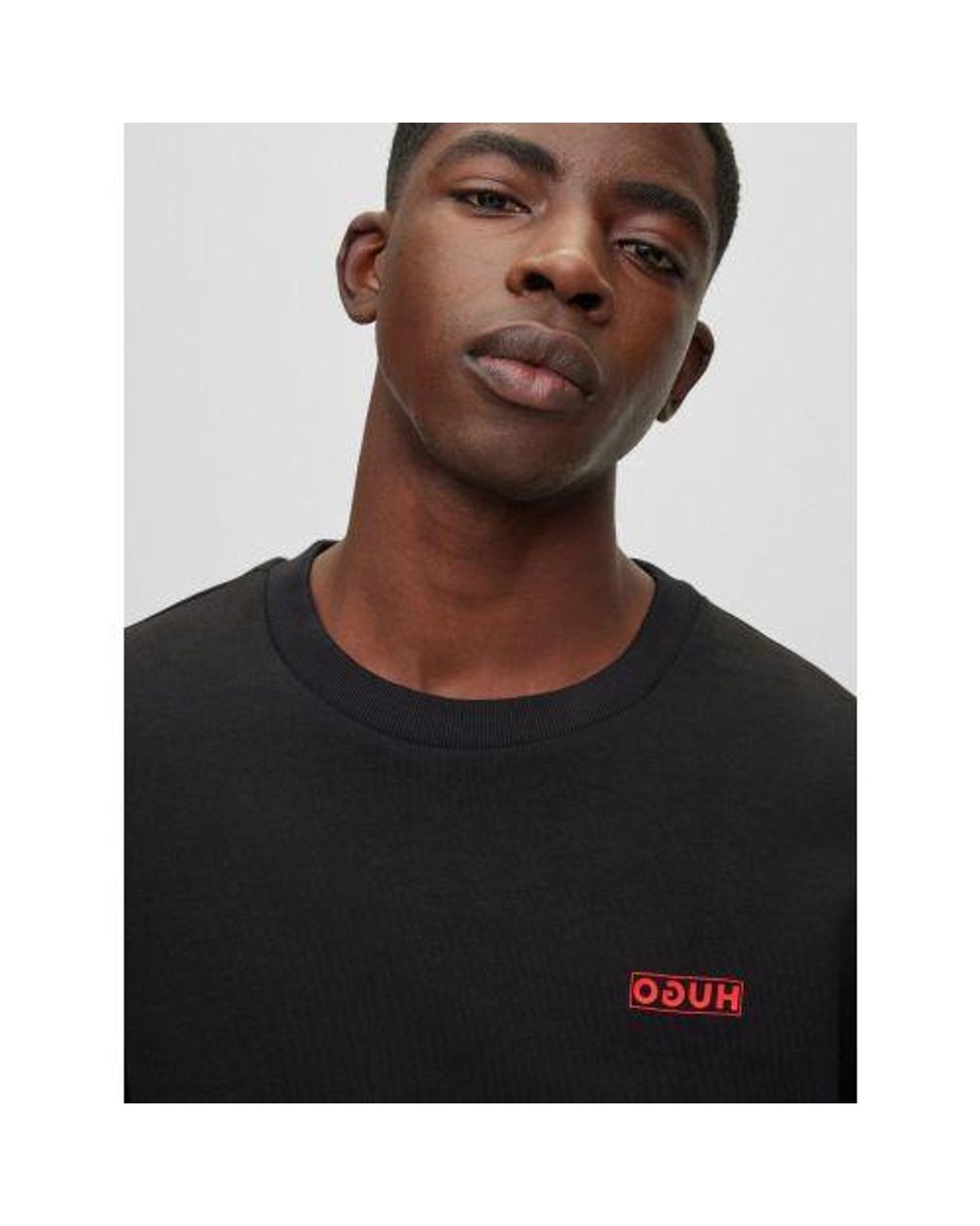 HUGO Black Drick194 Crew Neck Sweatshirt for men