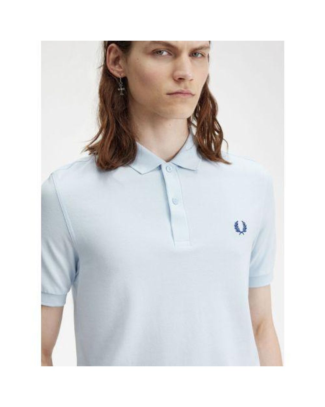 Fred Perry Light Ice Midnight Plain Polo Shirt in Blue for Men Lyst UK