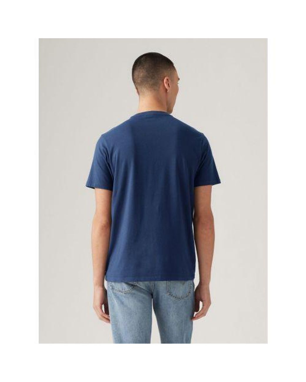 Levi's Blue Srt 17 Blazer Graphic Print Crew Neck T-Shirt for men