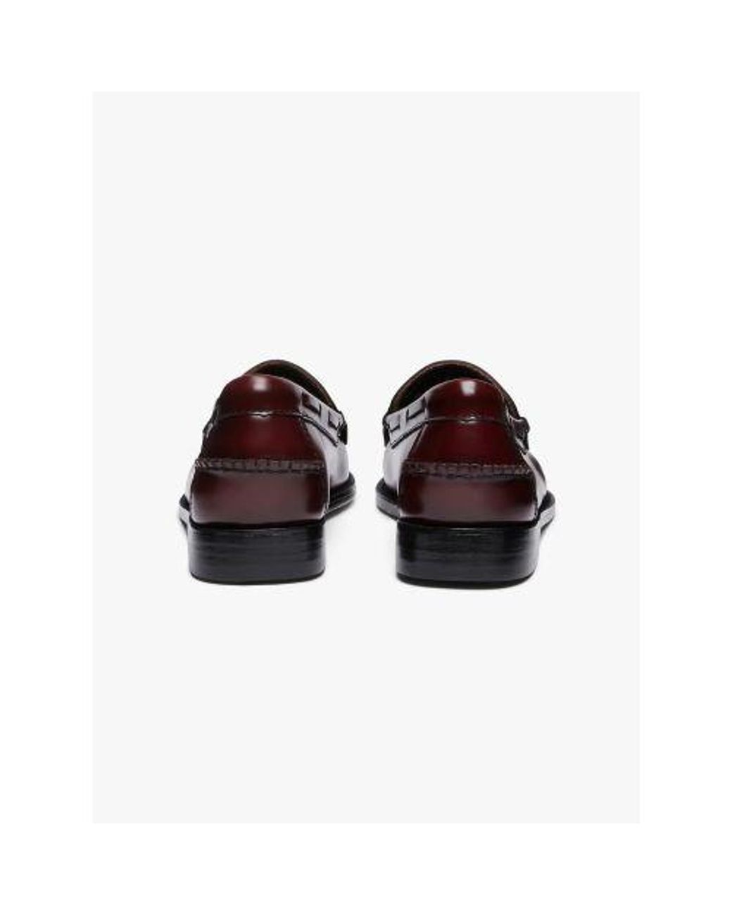 G.H.BASS Red Wine Leather Weejun Esther Kiltie Loafer