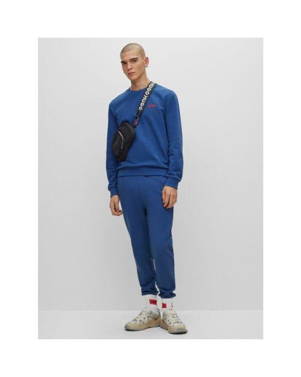 HUGO Blue Medium Drick194 Crew Neck Sweatshirt for men