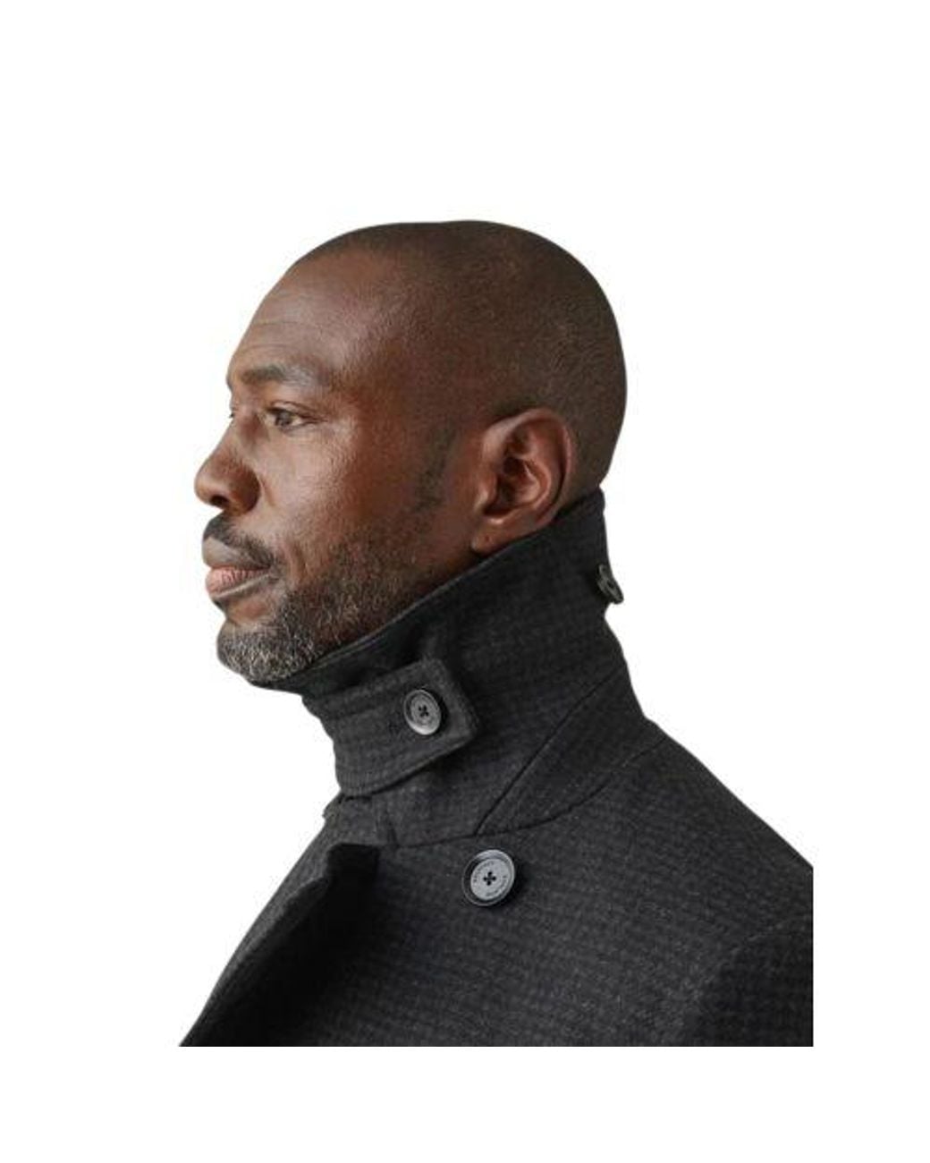 Belstaff Black Dark Charcoal Milford Peacoat for men