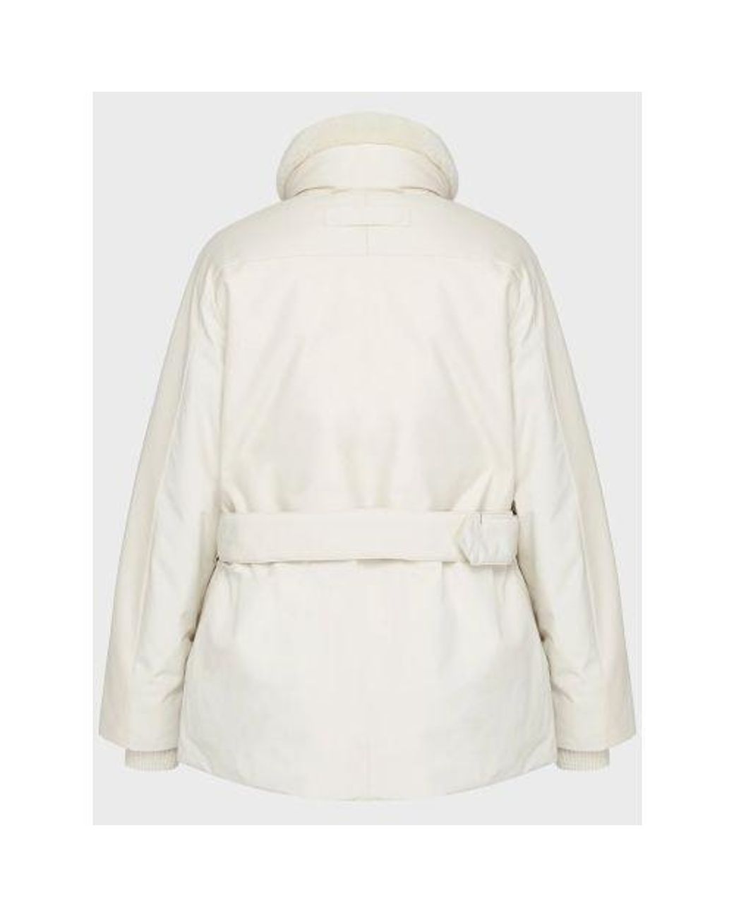 Gant White Putty Blocked Down Short Parka