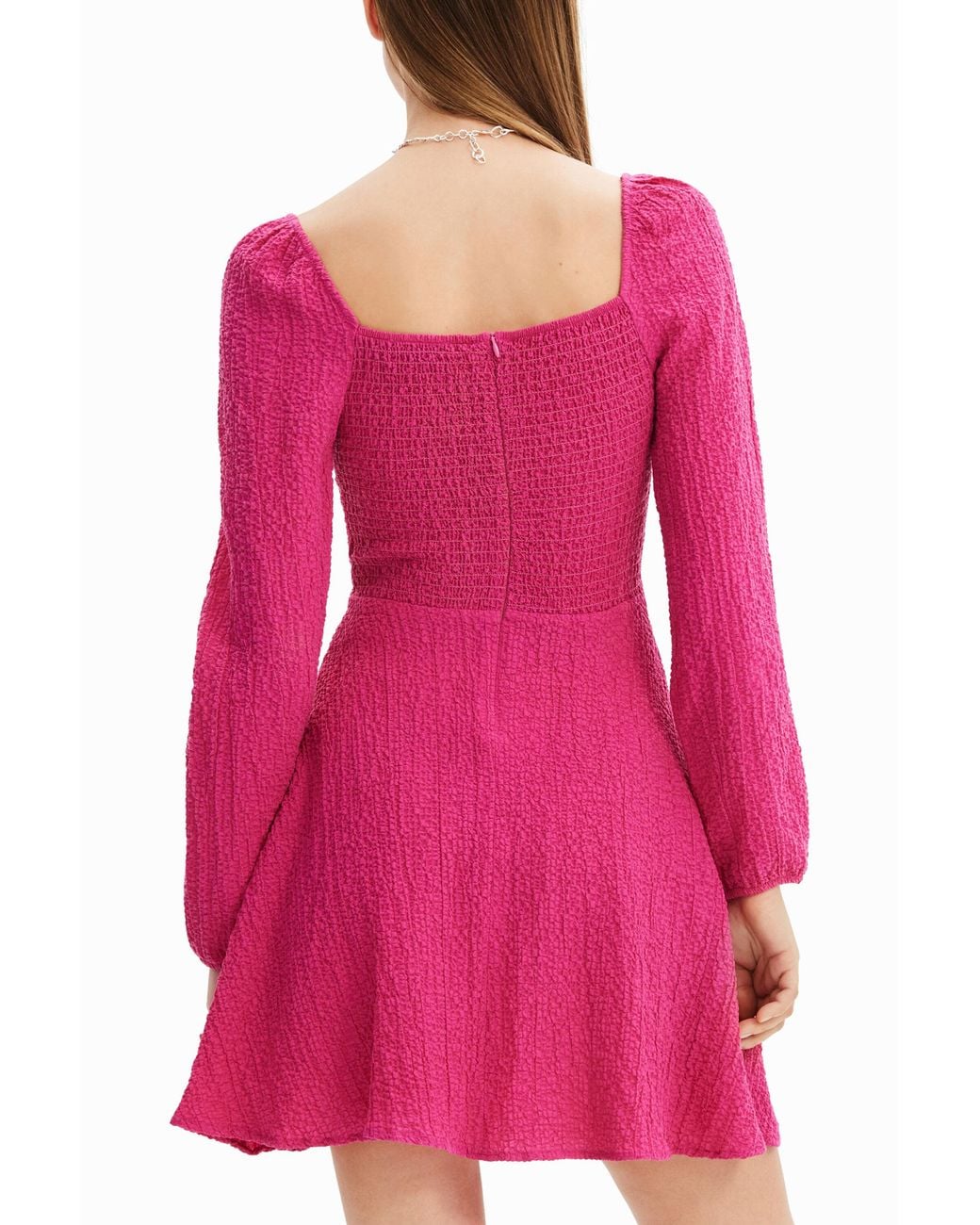 Desigual Pink Short Slim A-Line Dress