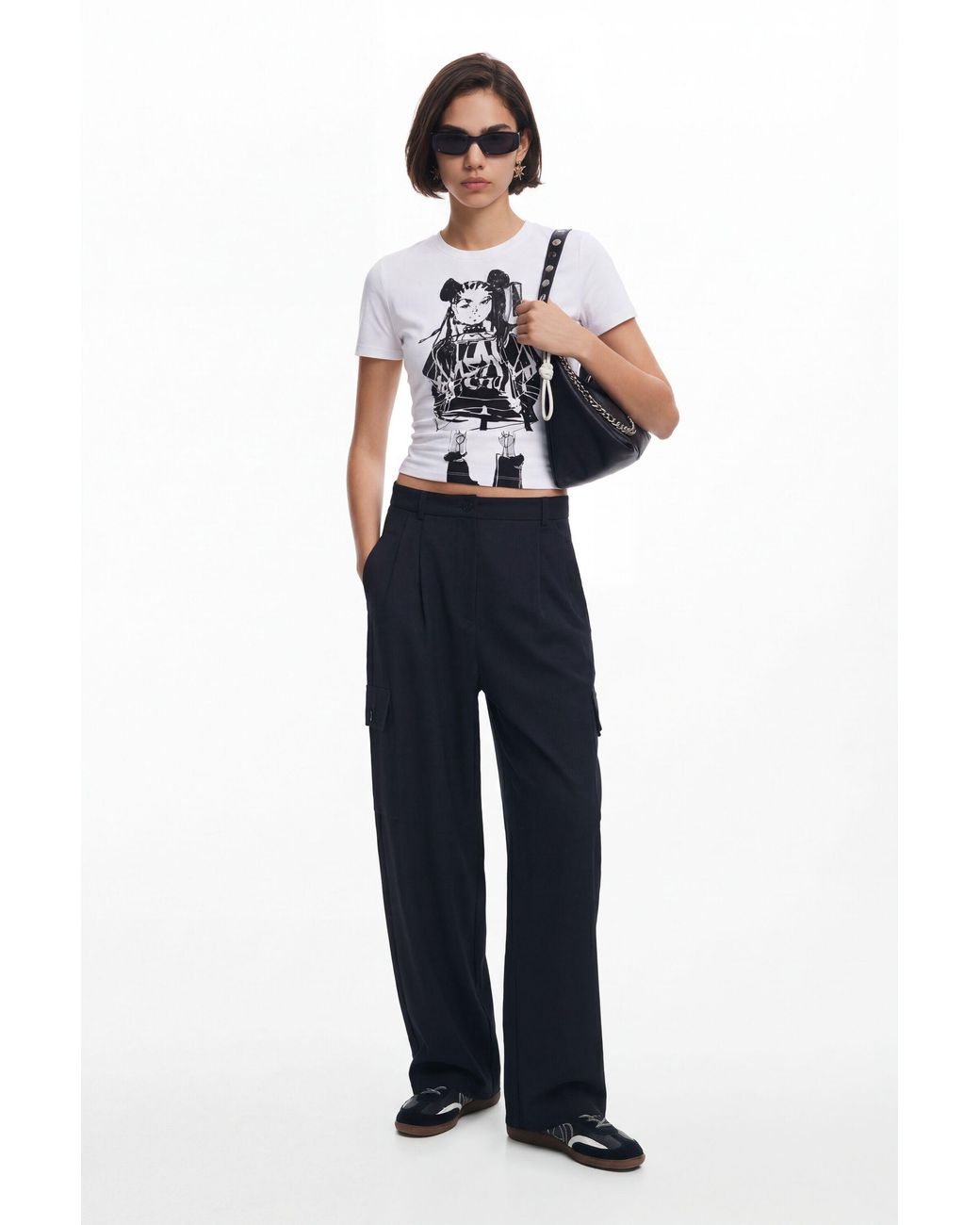 Desigual Blue M. Christian Lacroix Illustration T-Shirt, Cotton