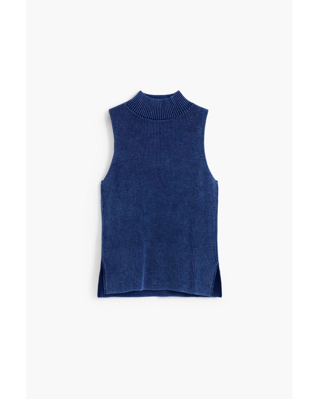 Desigual Blue Sleeveless Knit Top, Cotton