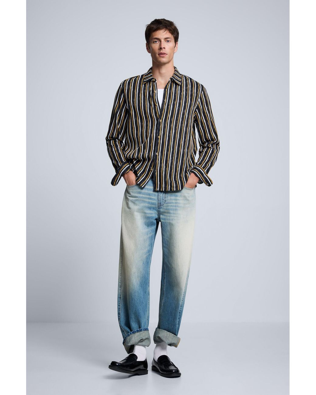 Desigual Black Striped Shirt for men
