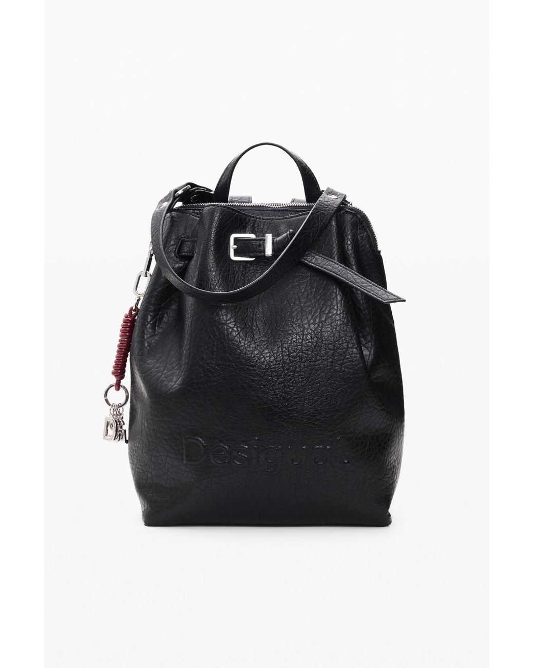 Desigual Black Medium Backpack, Polyurethane