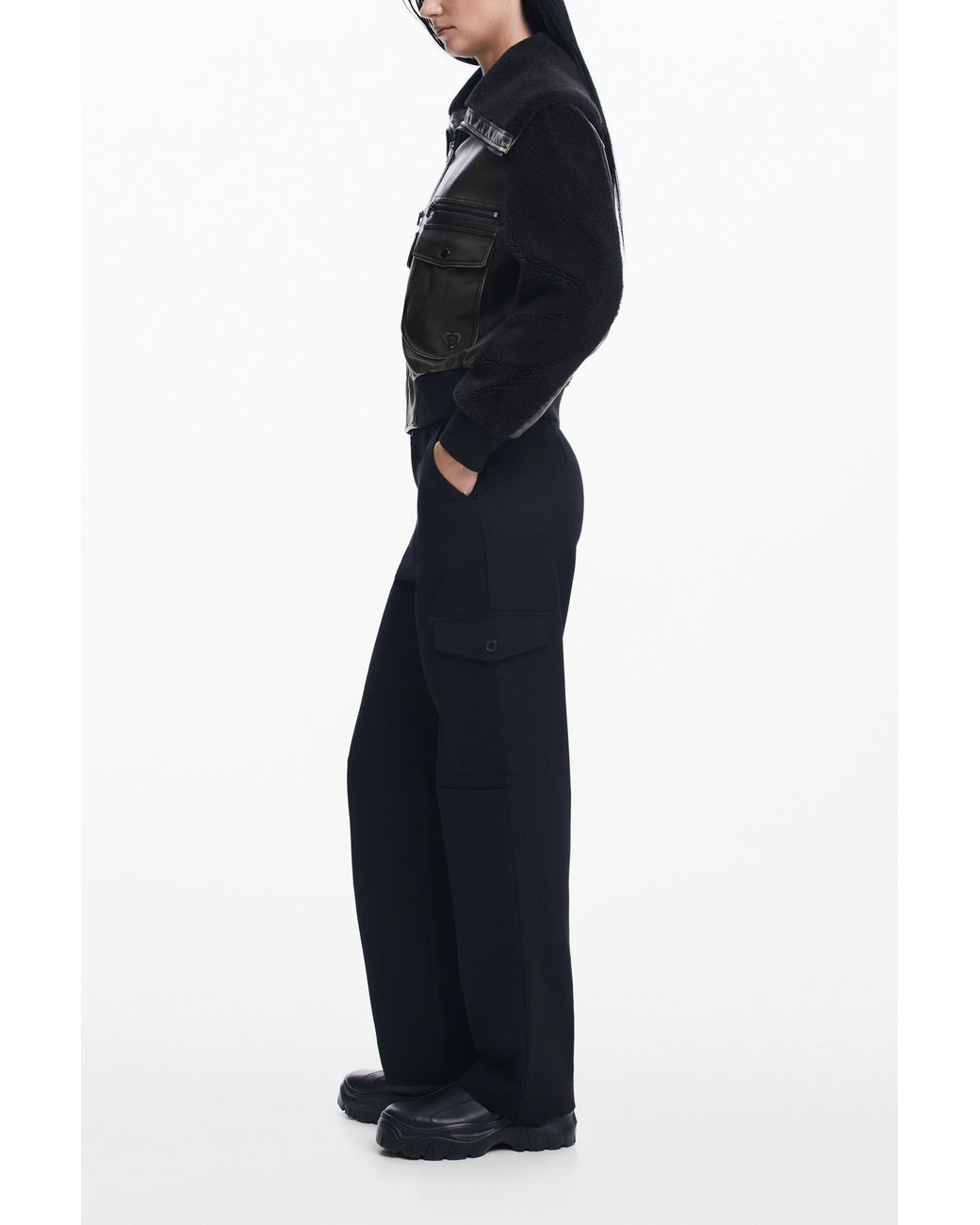 Desigual Black Bomber Jacket