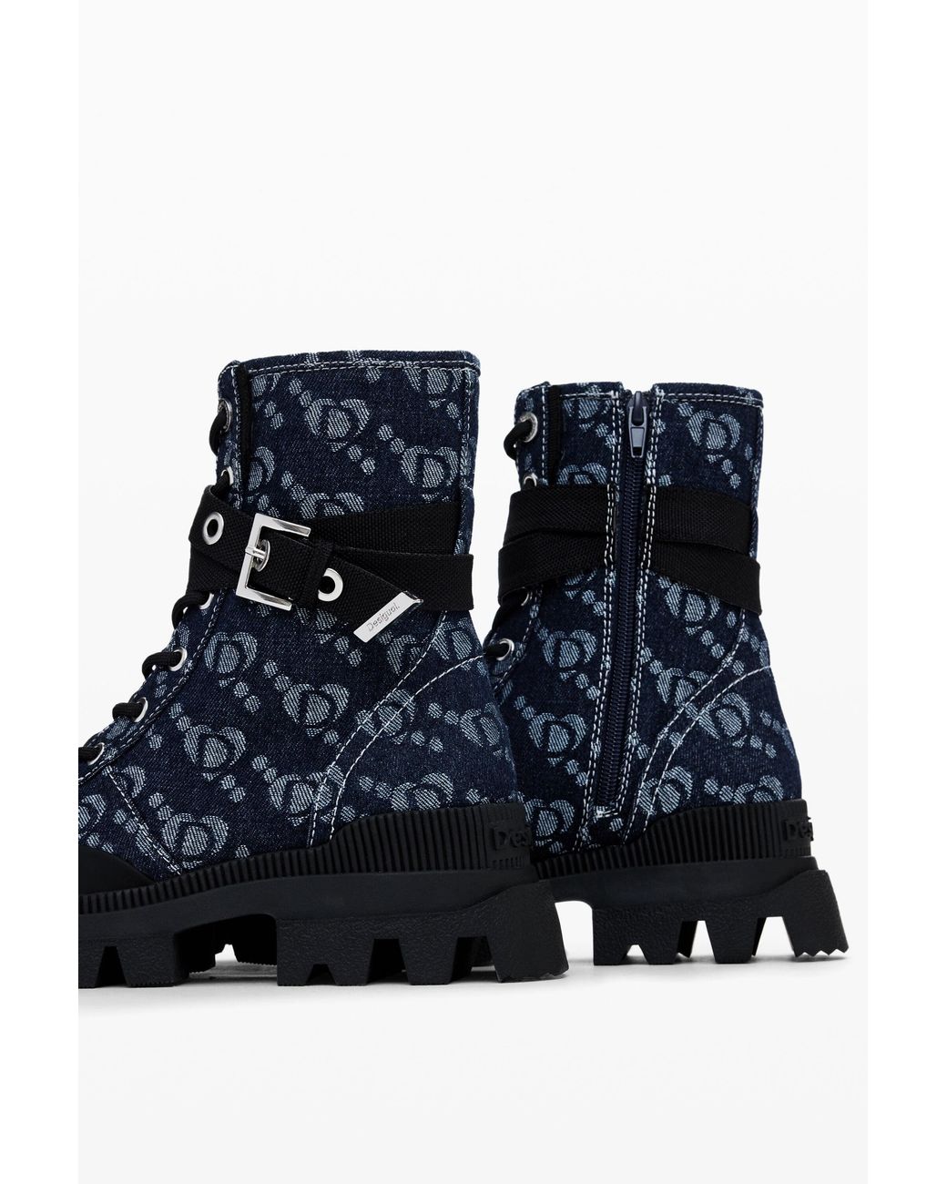 Desigual Blue Denim Trucker Boot