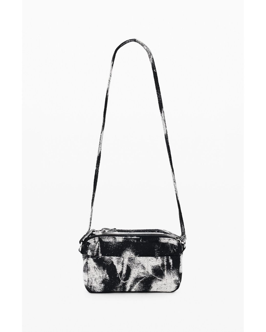 Desigual White Small Textured Crossbody Wallet