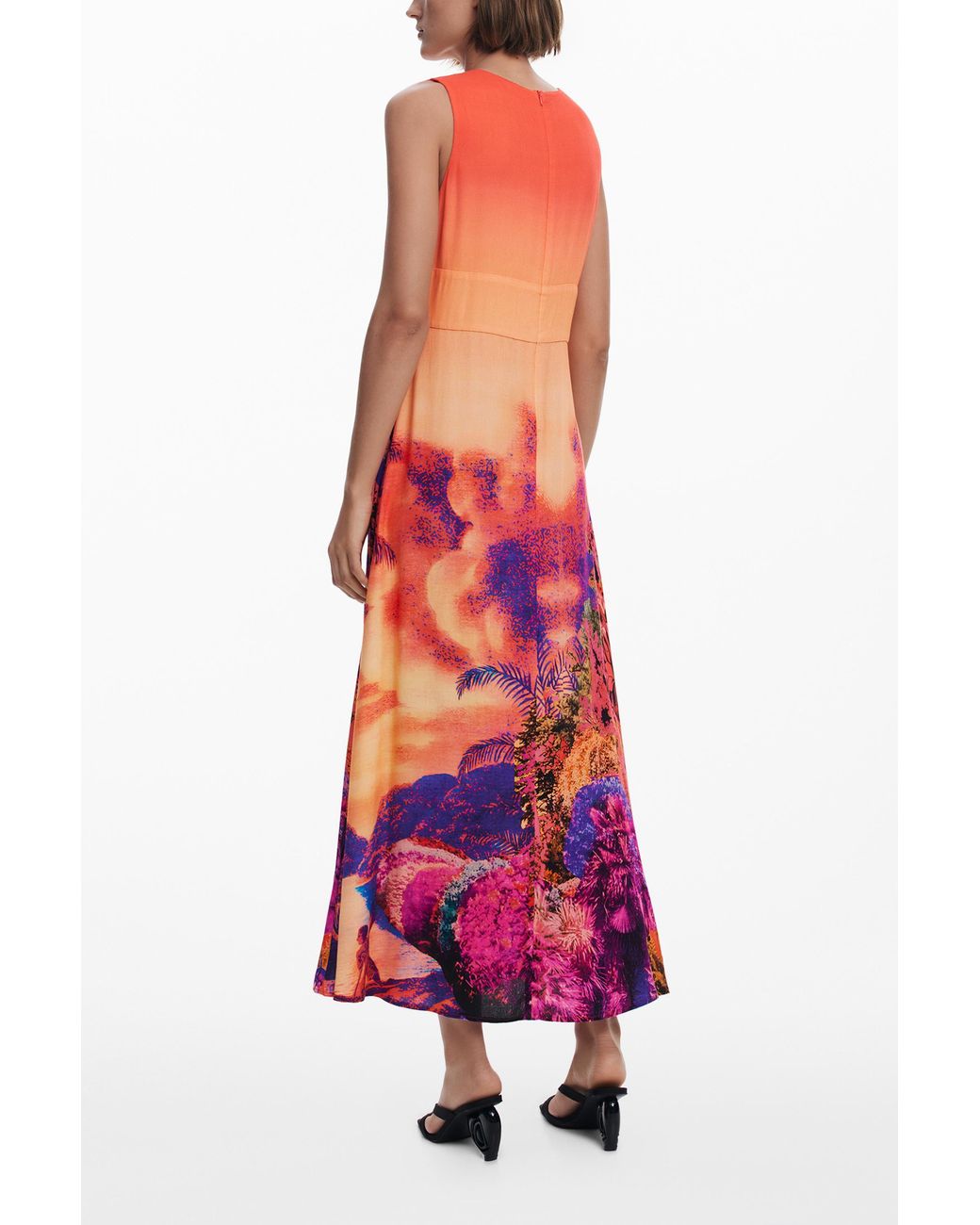 Desigual White Dress Designed By Mr. Christian Lacroix, Viscose