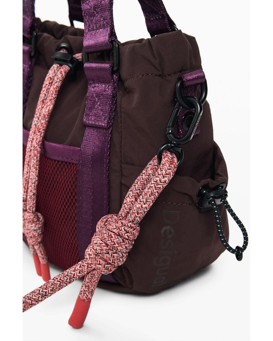 Desigual Purple Mini Nylon Bag, Polyamide