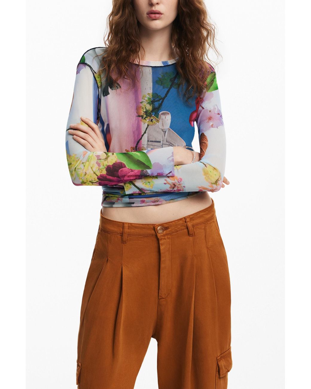 Desigual Multicolor Printed T-Shirt M. Christian Lacroix, Polyester