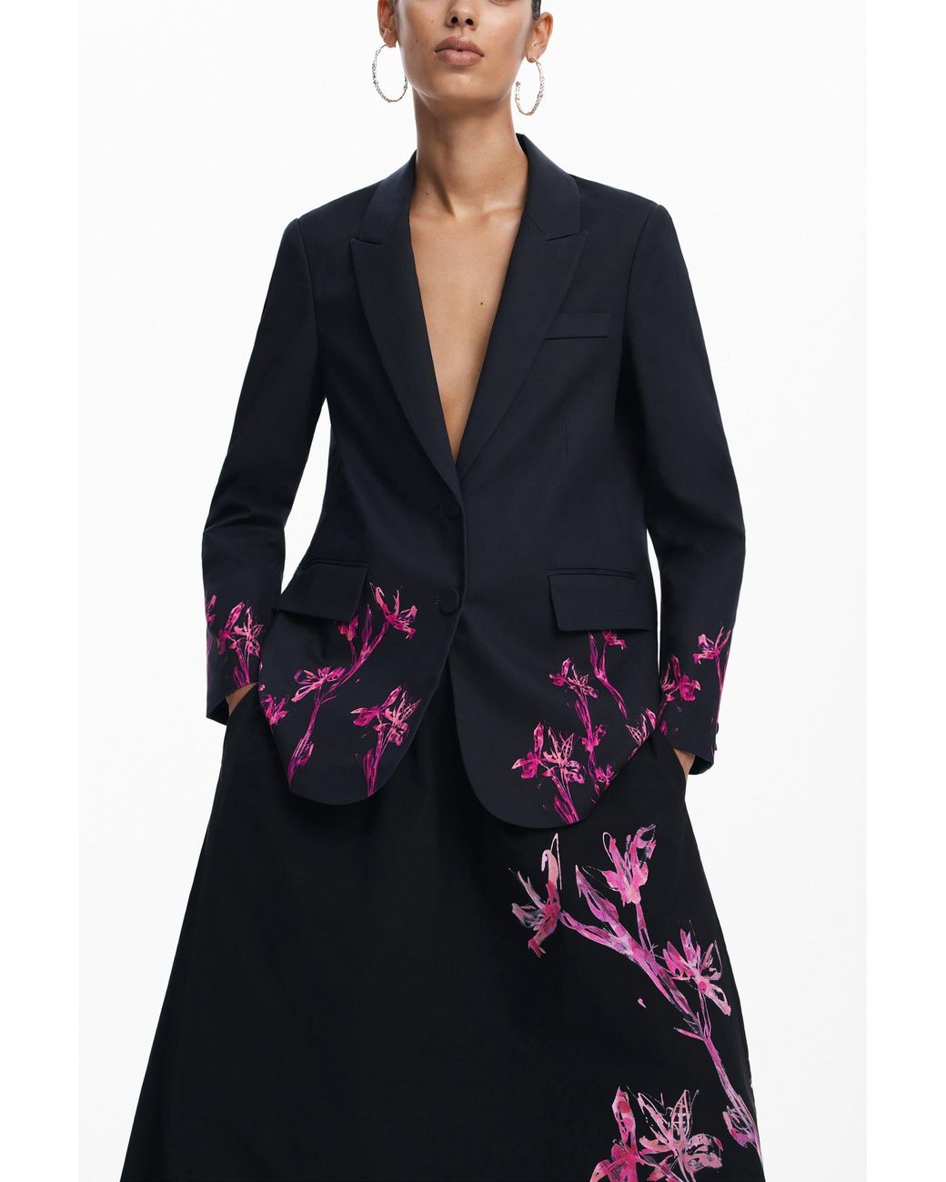 Desigual Blue Orchid Blazer, Cotton