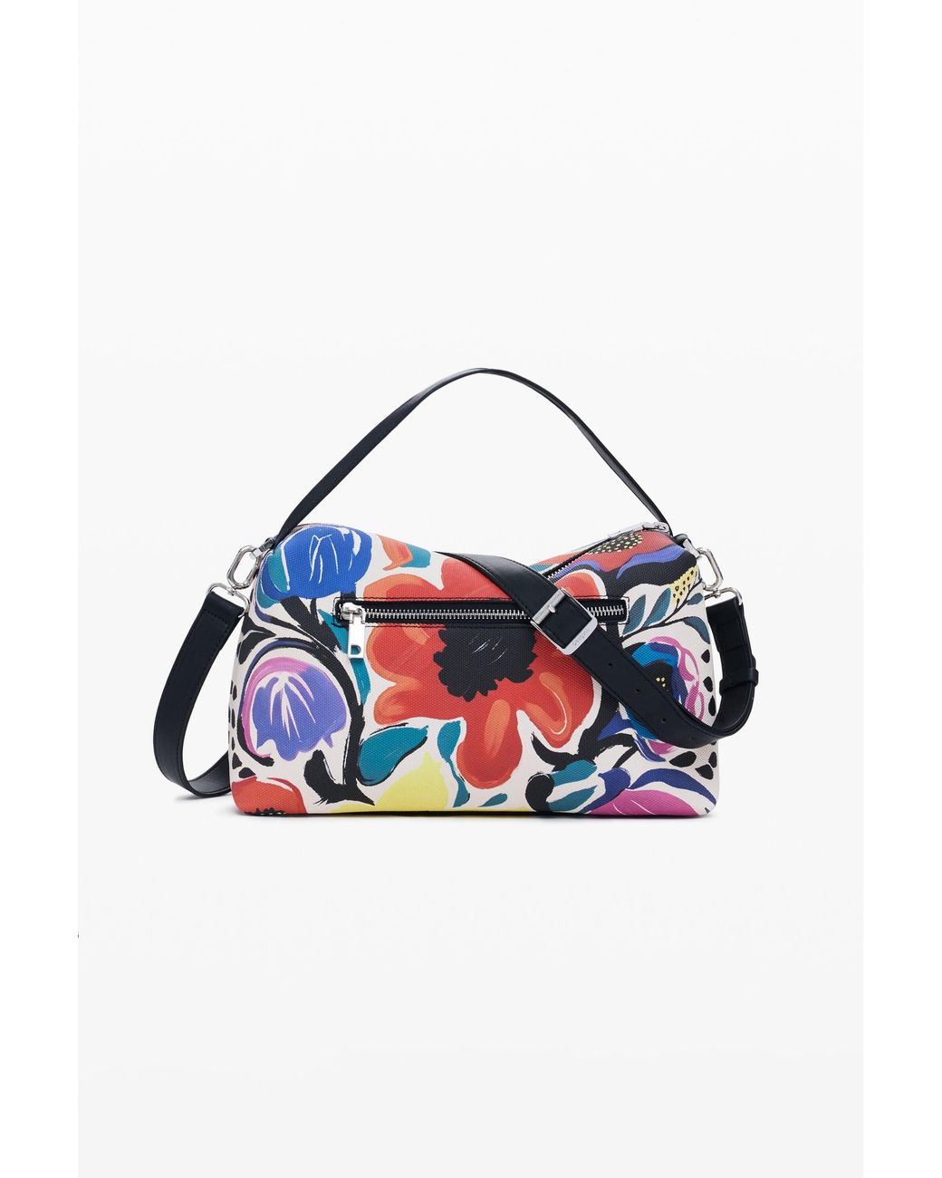 Desigual Blue Floral Handbag, Polyurethane