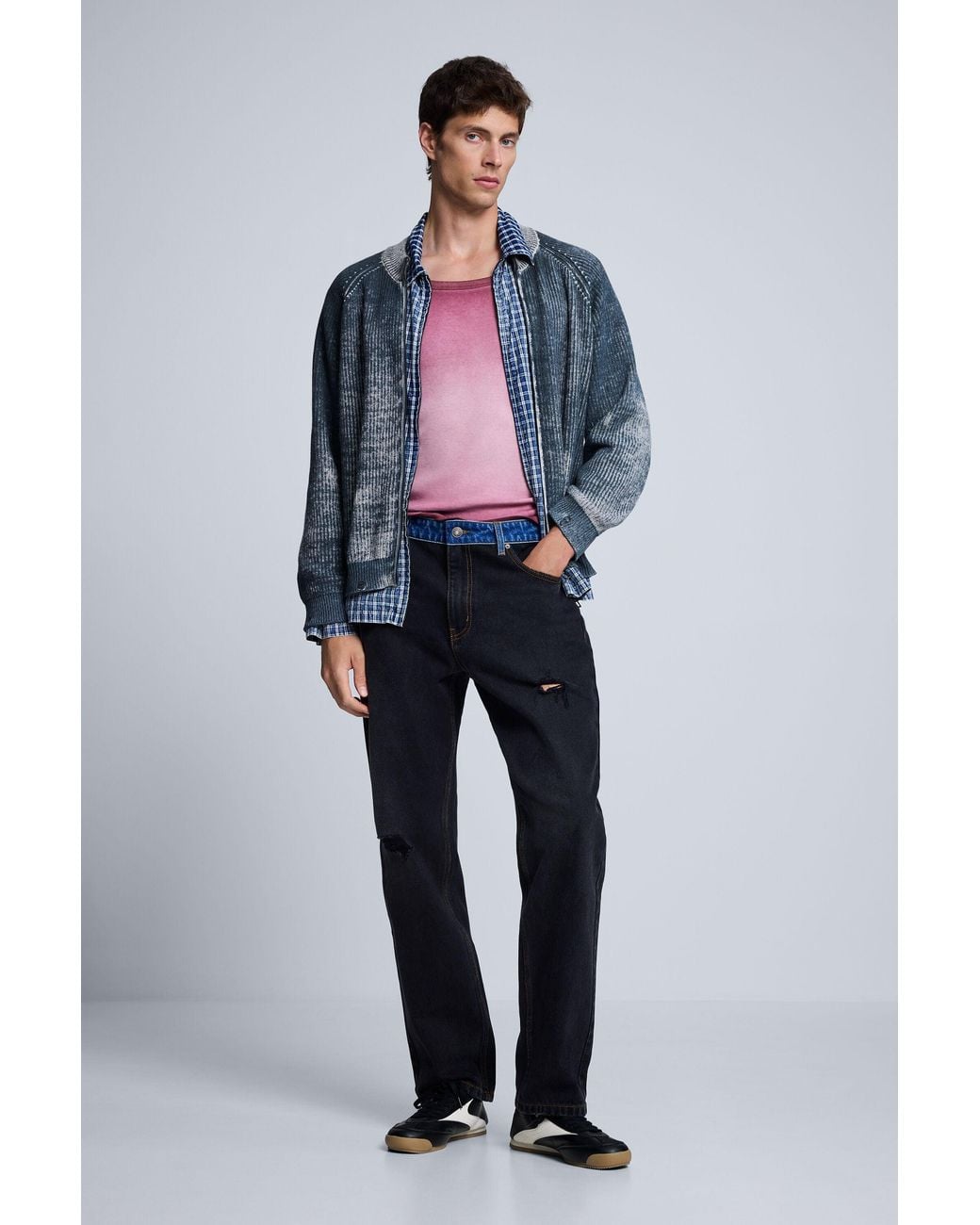 Desigual Blue Double Waist Jeans, Cotton for men