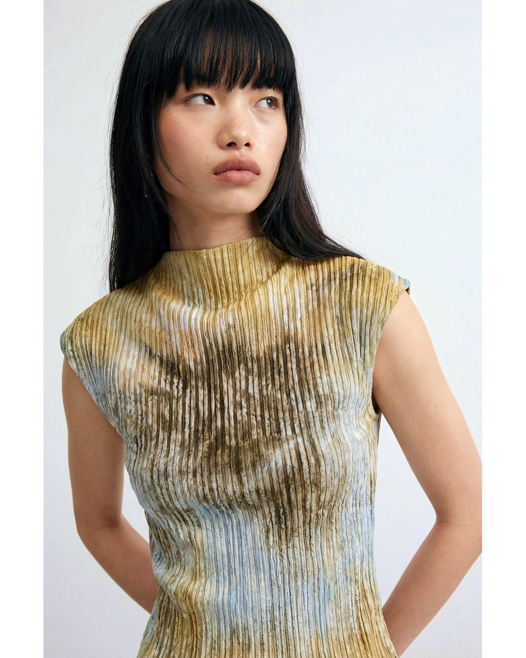 Desigual Blue Textured Dress, Polyester