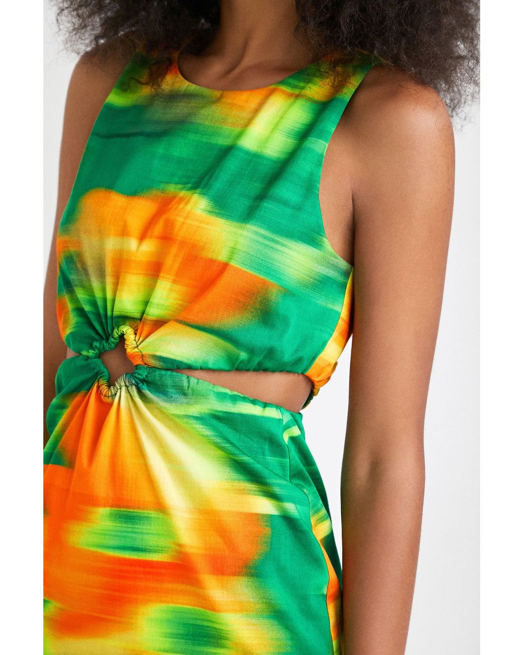 Desigual White Short Slim Cut-Out Dress