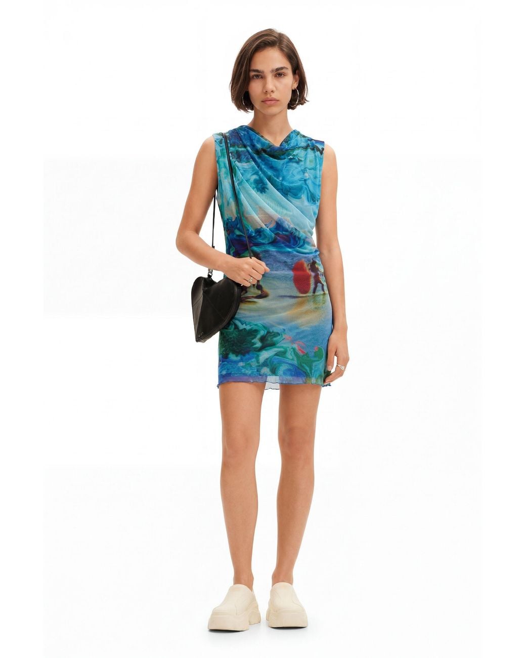 Desigual Blue M. Christian Lacroix Tulle Mini Dress, Polyester