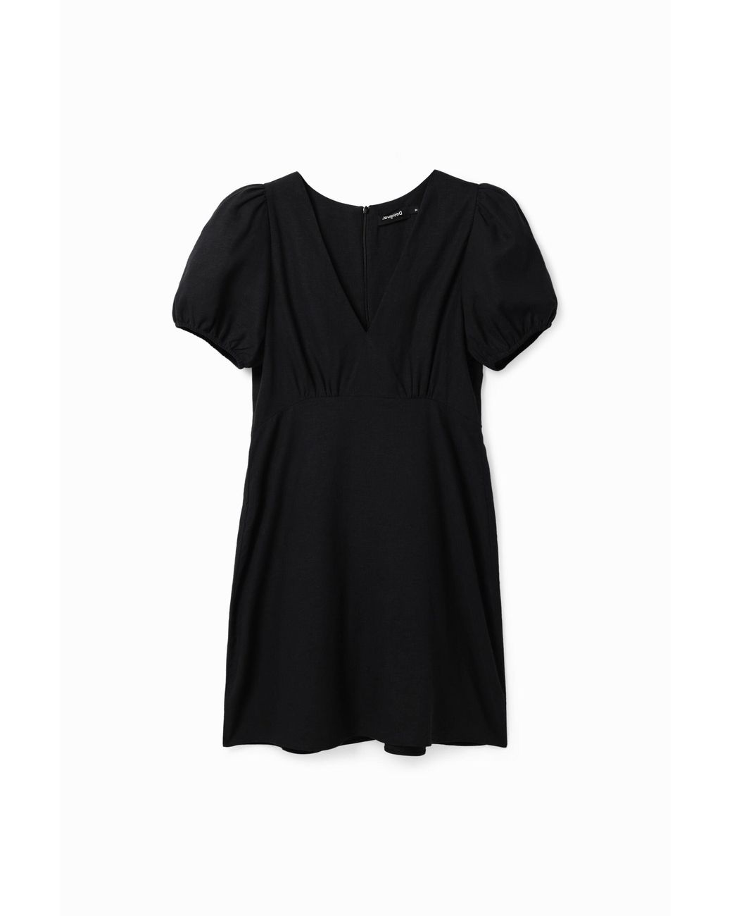 Desigual Black Short Puff-Sleeve Dress