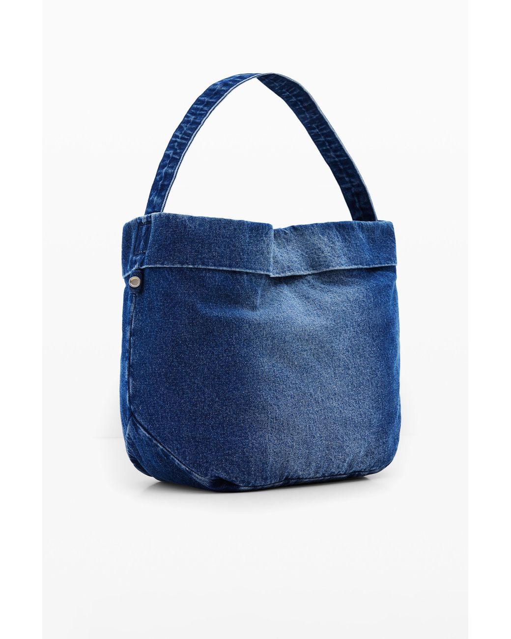 Desigual Blue Reversible Denim Shopper Bag L, Cotton