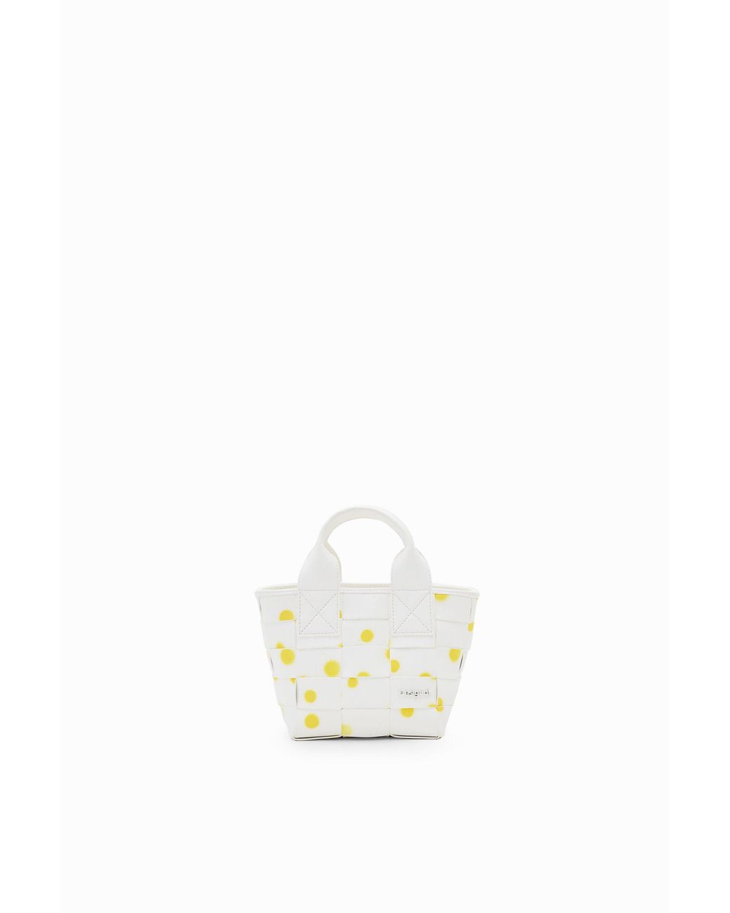 Desigual White Xs Droplets Crossbody Tote Bag, Polyurethane