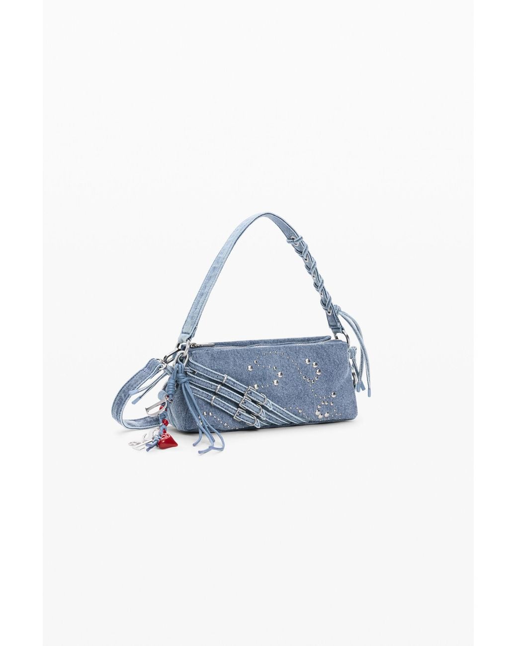 Desigual Blue Small Denim Bag, Cotton