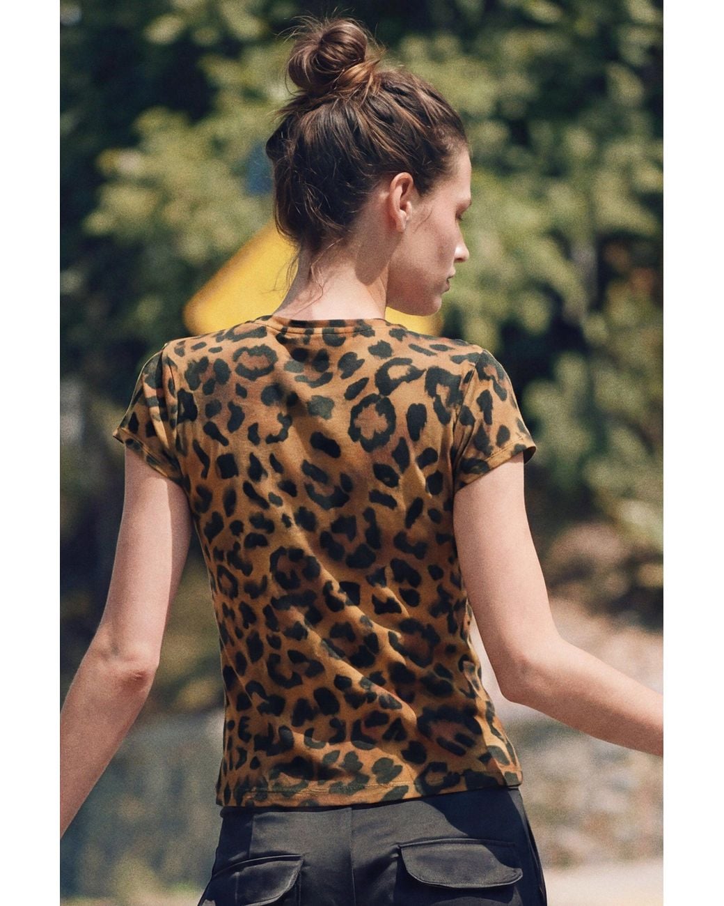 Desigual Brown Printed Mickey T-Shirt, Cotton