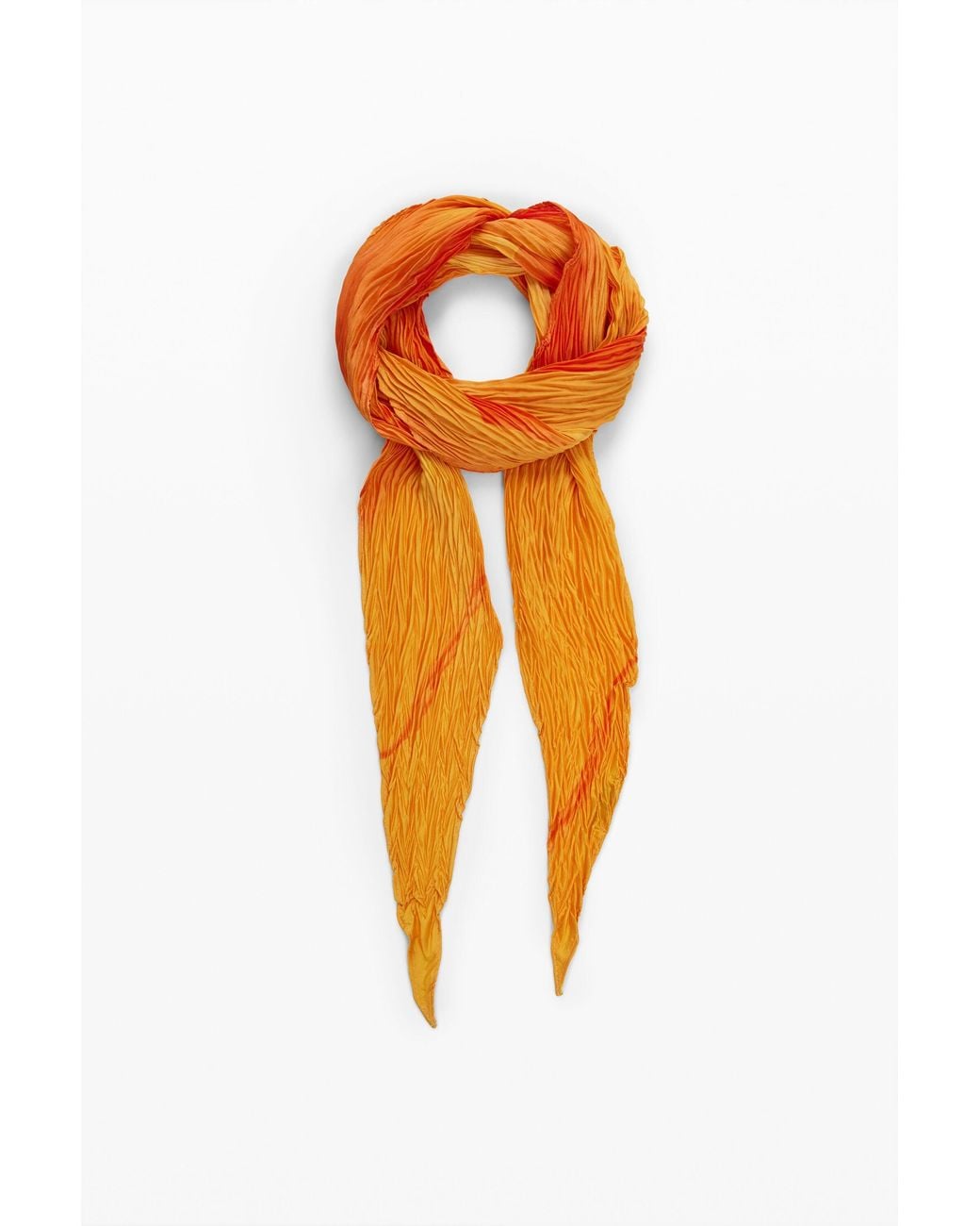 Desigual Orange Logo Scarf, Polyester