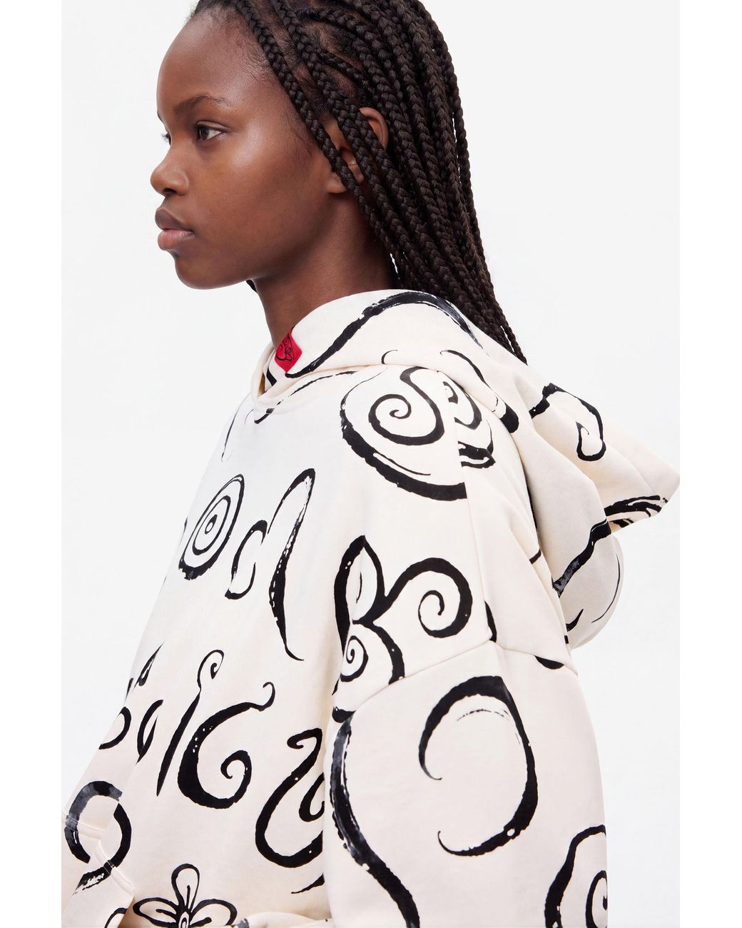 Desigual White Printed 100% Cotton Sweatshirt, Cotton