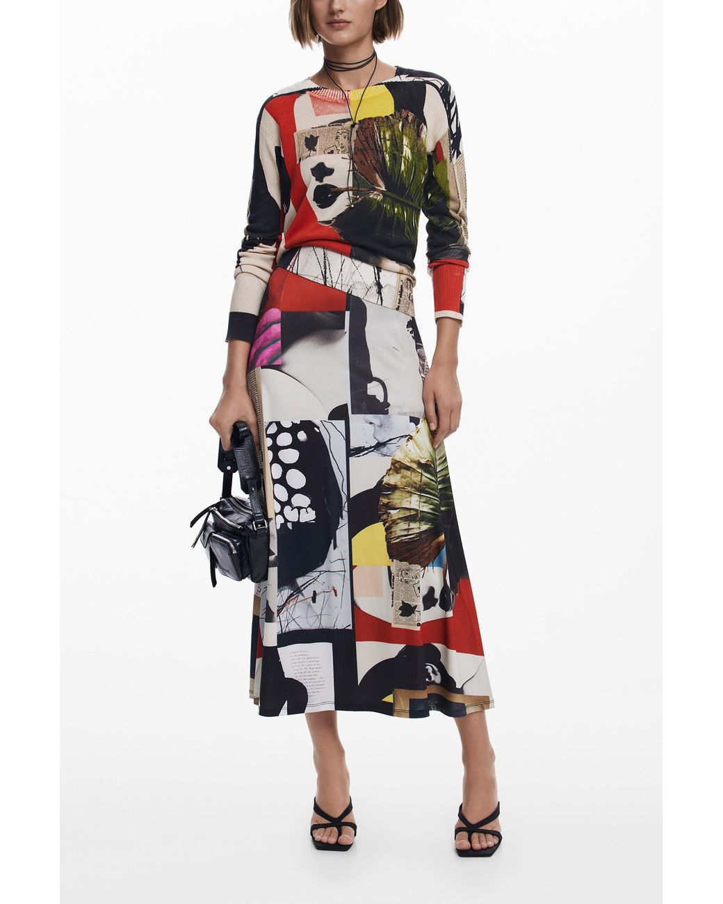 Desigual Blue Sweater Designed By Mr. Christian Lacroix