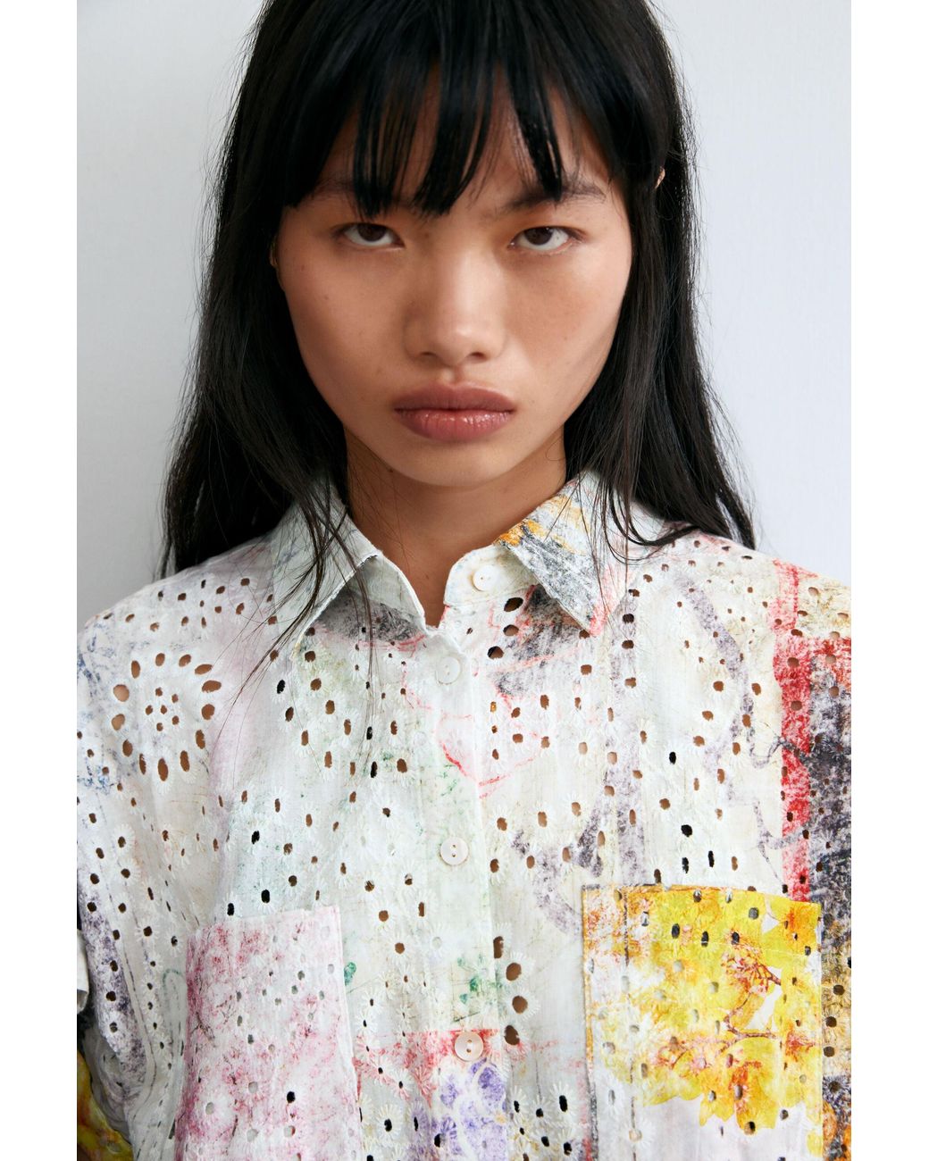 Desigual Black Short-Sleeve Cotton Shirt, Cotton