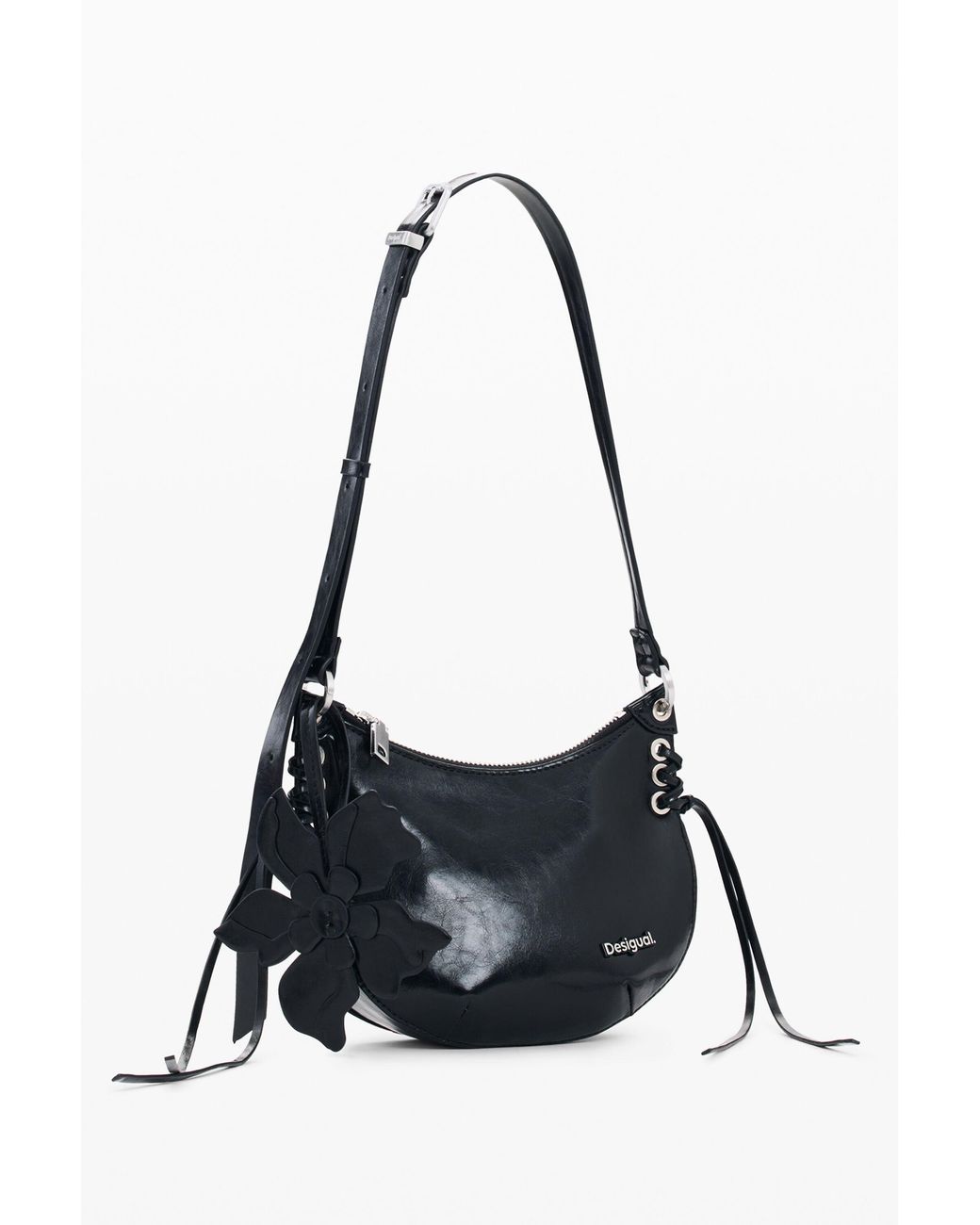 Desigual Black Crossbody Wallet Seams, Polyurethane