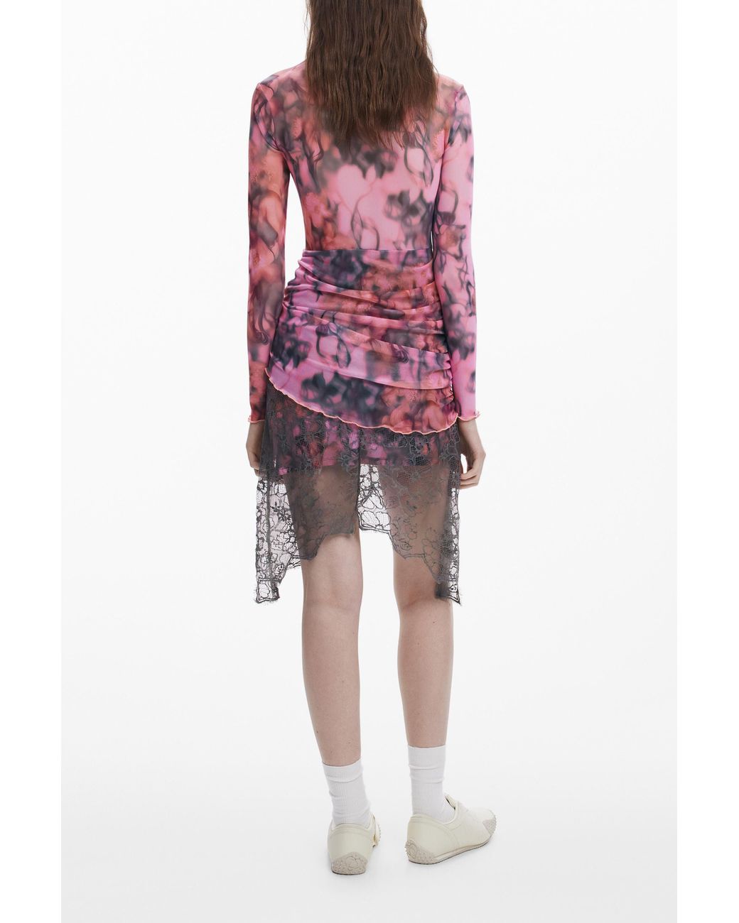 Desigual Red Collina Strada Asymmetrical Dress, Polyester
