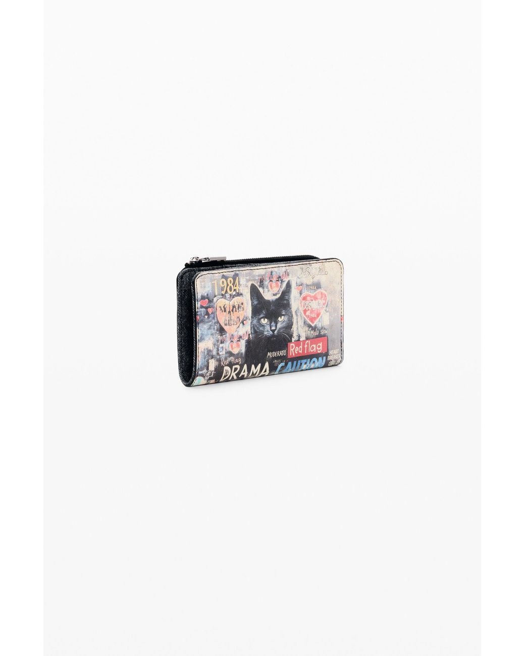 Desigual White Medium Printed Wallet, Polyurethane