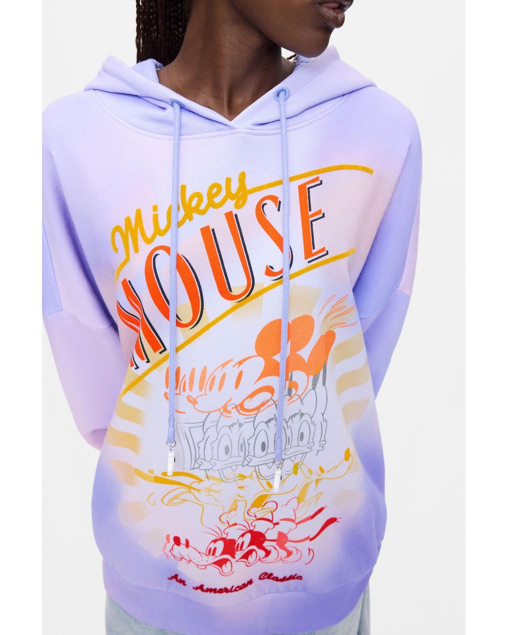Desigual Blue Mickey Sweatshirt, Cotton