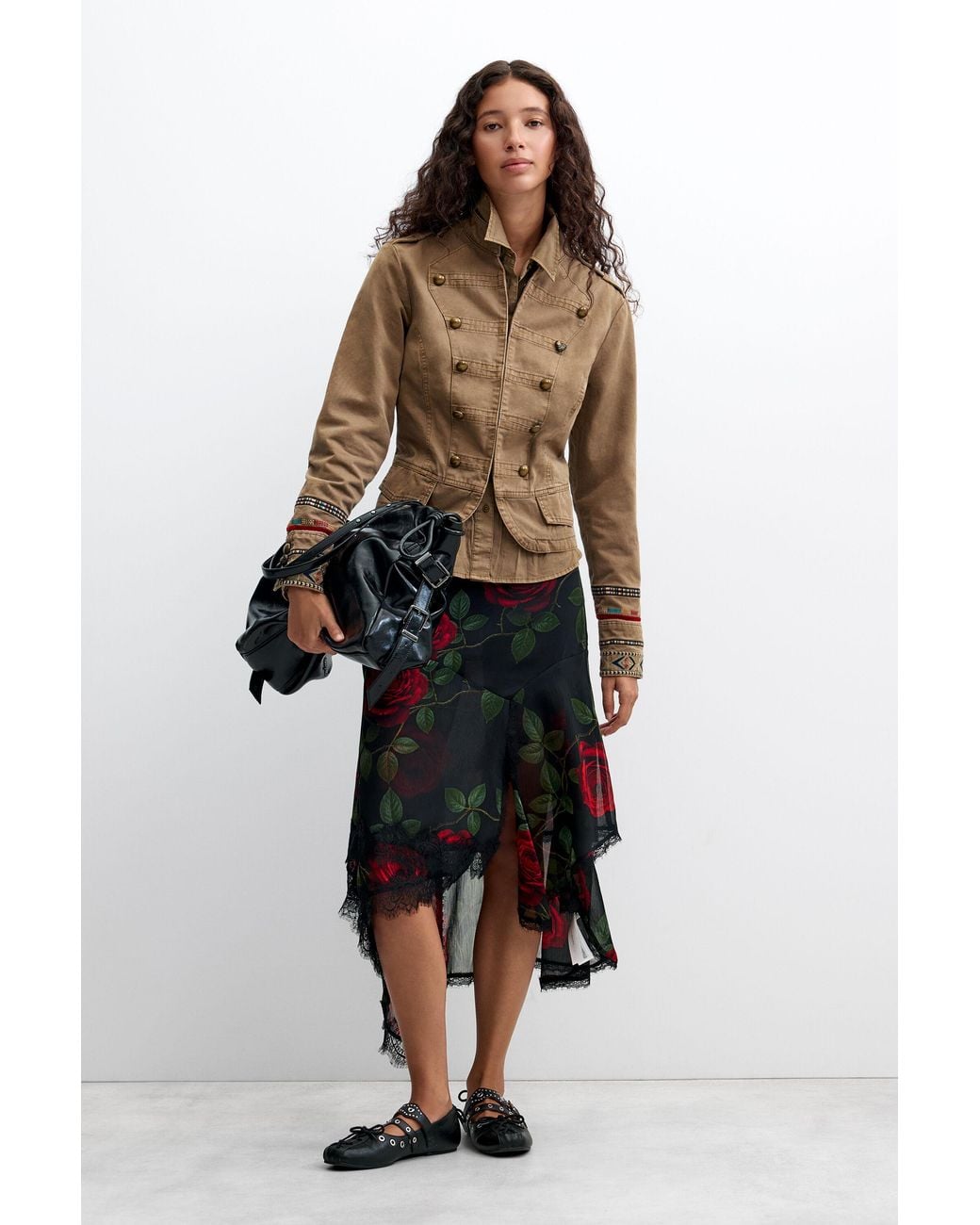 Desigual Brown Regular Cotton Jacket, Cotton