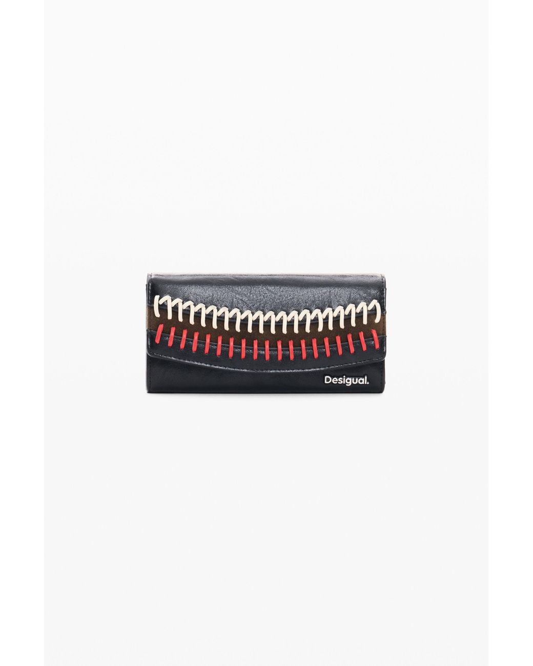 Desigual Black Large Quilted Wallet, Polyurethane