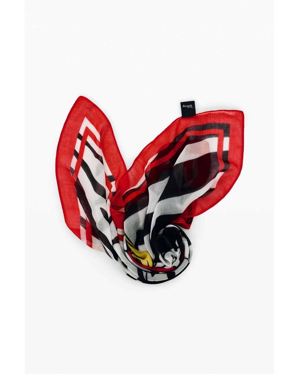 Desigual Red Mickey Printed Scarf