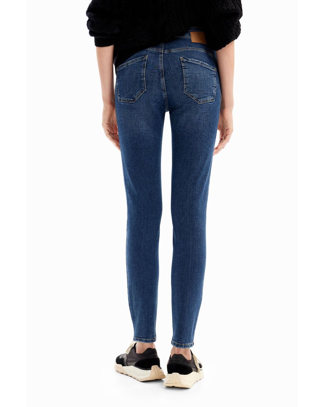 Desigual Blue Push-Up Skinny Jeans, Cotton