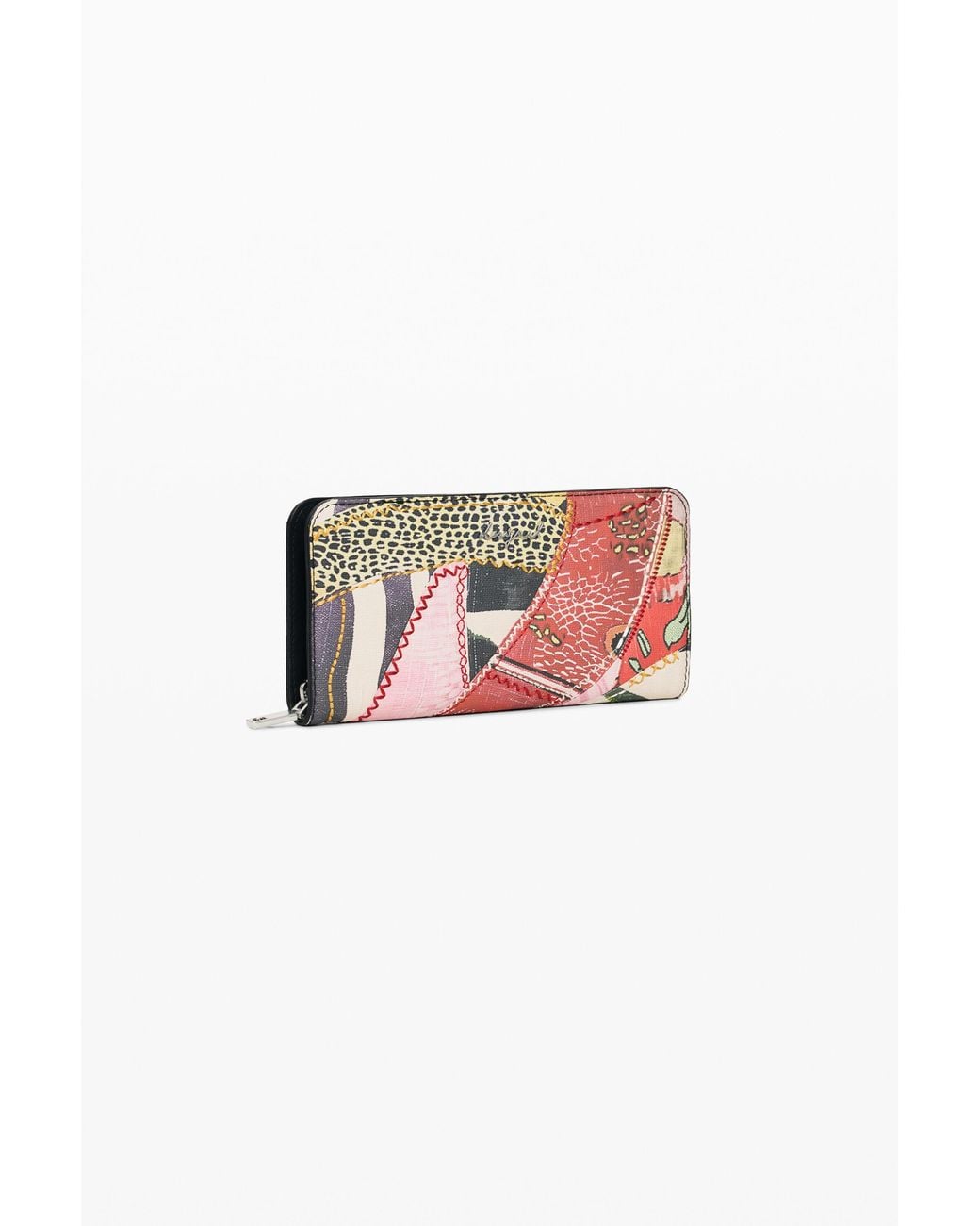 Desigual White Zebra Print Wallet, Polyurethane